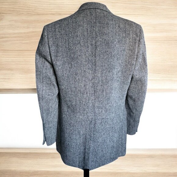 HARRIS TWEED VINTAGE ( LG ) Handwoven 100% Scottish Wool 2 Button Coat - Picture 2 of 7